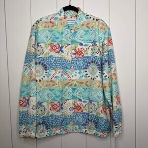 Alfred Dunner Caribbean Cool Zip Jacket Size 18 Tropical Floral  NWT